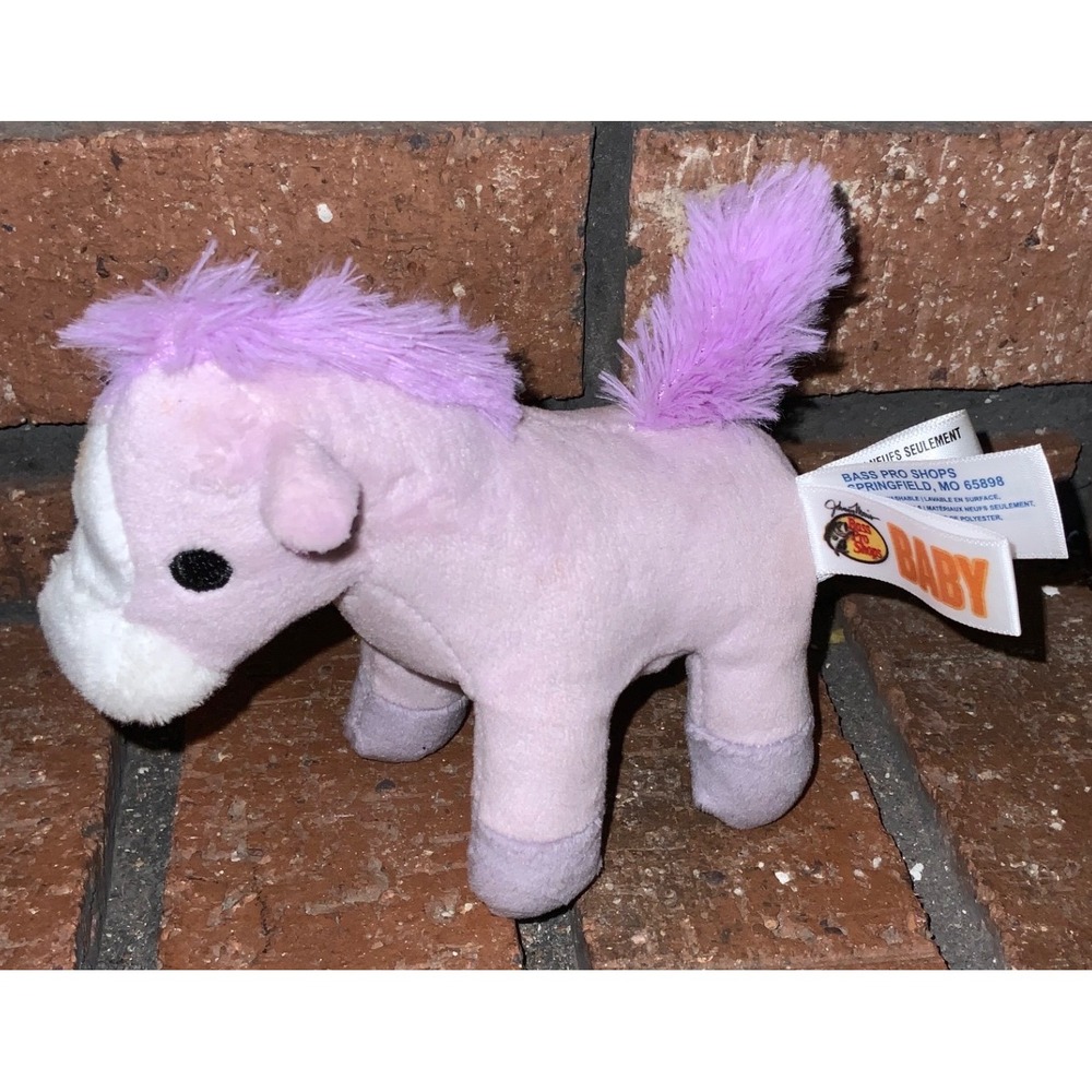 Bass Pro Shops Baby Purple Horse Plush Stuffed Animal Lavender Pony Soft Toy 4.5